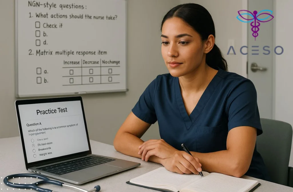 Future registered nurses practice time management skills before NCLEX test day through Aceso Institute of Health Professions' Florida Board of Nursing-approved NCLEX Review Courses in Orlando, FL.